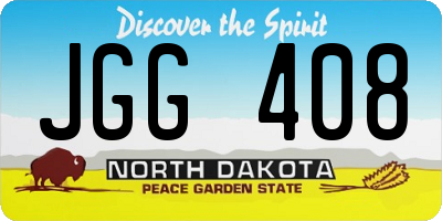 ND license plate JGG408