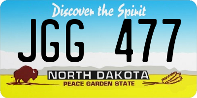 ND license plate JGG477