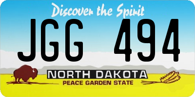 ND license plate JGG494