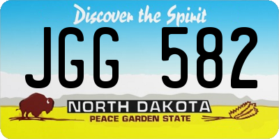ND license plate JGG582