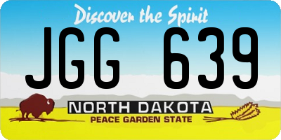 ND license plate JGG639