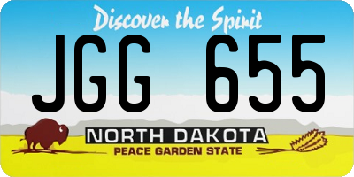 ND license plate JGG655