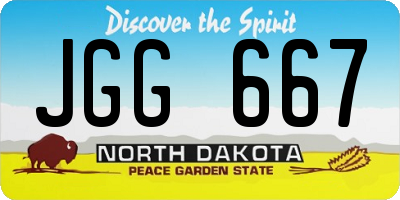 ND license plate JGG667