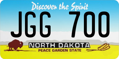 ND license plate JGG700