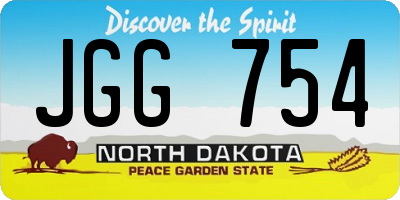 ND license plate JGG754