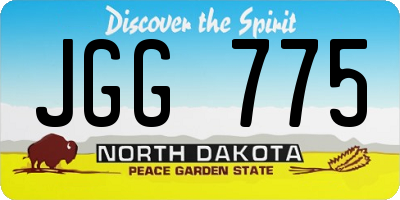 ND license plate JGG775