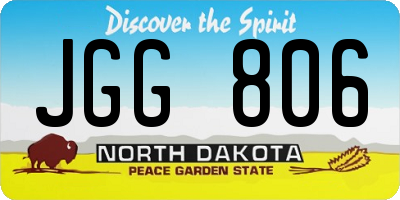 ND license plate JGG806