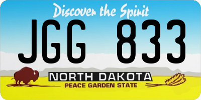 ND license plate JGG833