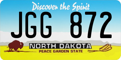 ND license plate JGG872