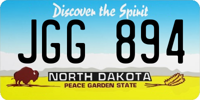 ND license plate JGG894
