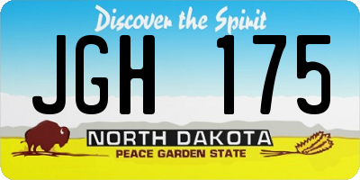 ND license plate JGH175