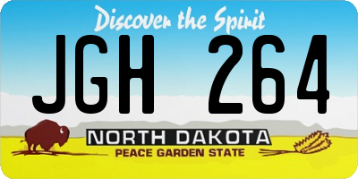 ND license plate JGH264