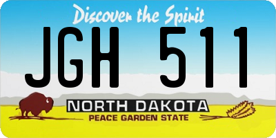 ND license plate JGH511