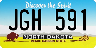 ND license plate JGH591