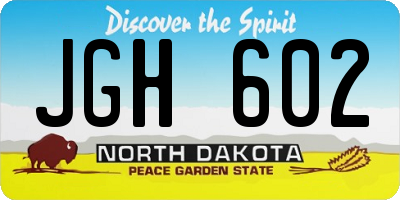ND license plate JGH602