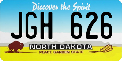 ND license plate JGH626