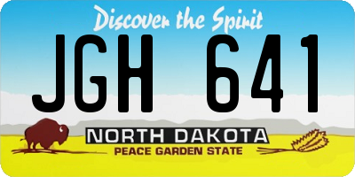 ND license plate JGH641