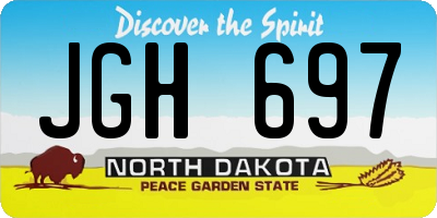 ND license plate JGH697