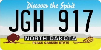 ND license plate JGH917
