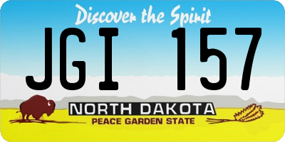 ND license plate JGI157