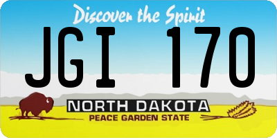 ND license plate JGI170