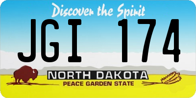 ND license plate JGI174