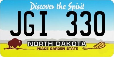 ND license plate JGI330