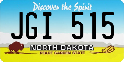 ND license plate JGI515