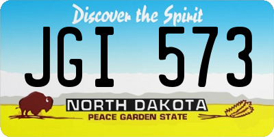 ND license plate JGI573