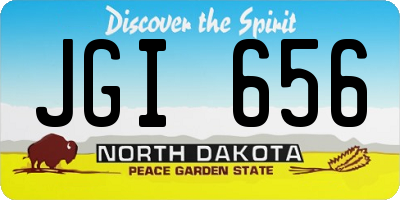 ND license plate JGI656