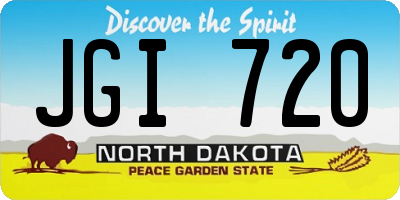 ND license plate JGI720