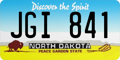 ND license plate JGI841