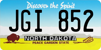 ND license plate JGI852