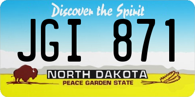ND license plate JGI871