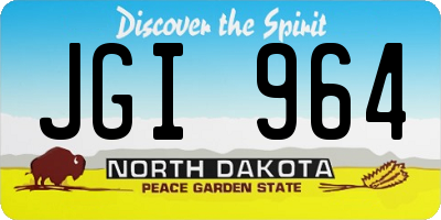 ND license plate JGI964