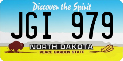 ND license plate JGI979