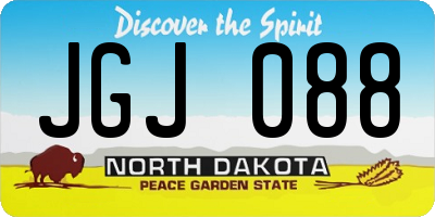 ND license plate JGJ088