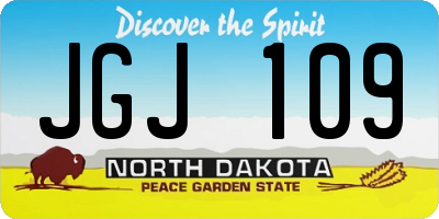 ND license plate JGJ109