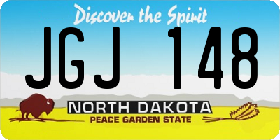 ND license plate JGJ148
