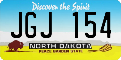 ND license plate JGJ154