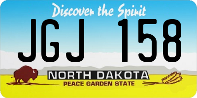ND license plate JGJ158