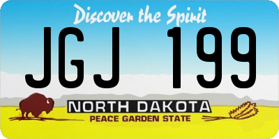 ND license plate JGJ199
