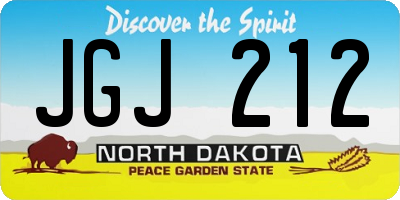 ND license plate JGJ212
