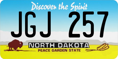 ND license plate JGJ257