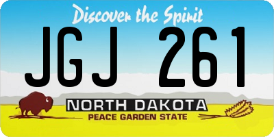ND license plate JGJ261