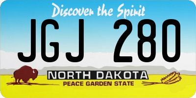 ND license plate JGJ280