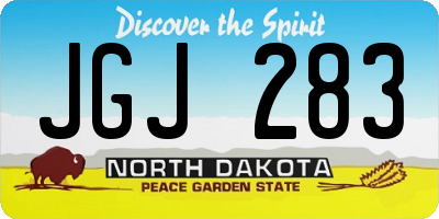 ND license plate JGJ283