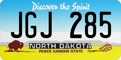 ND license plate JGJ285