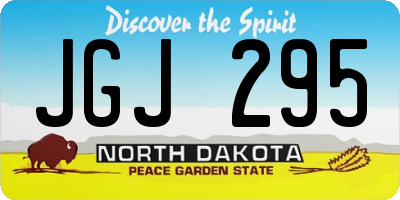 ND license plate JGJ295