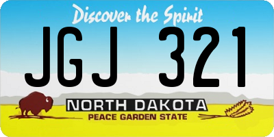 ND license plate JGJ321